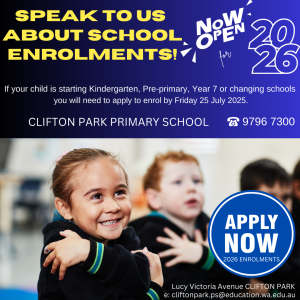School enrolments are now open for 2025! If your child is starting Kindergarten, Pre-primary, Year 7